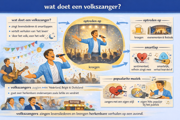 Alles over het beroep volkszanger Wat doet een volkszanger